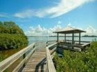 Complex bayside boardwalk area